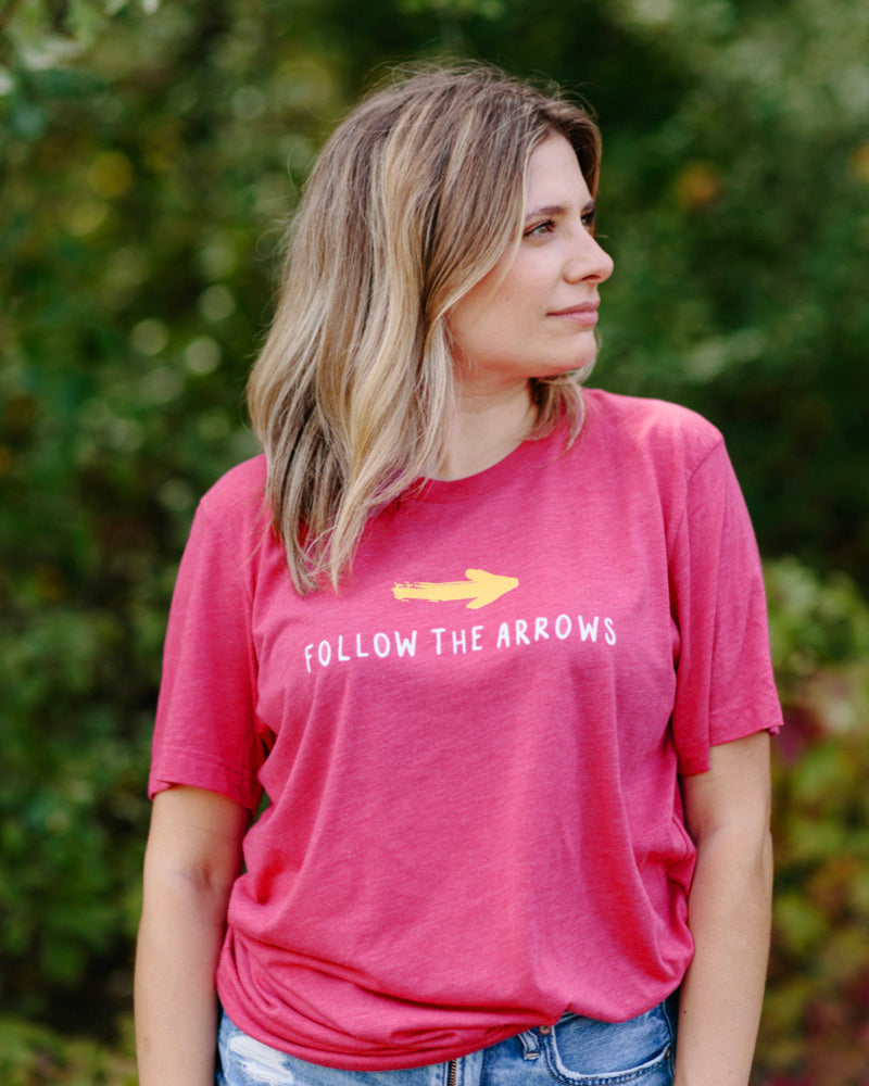 Follow the Arrows T-Shirt - Berry